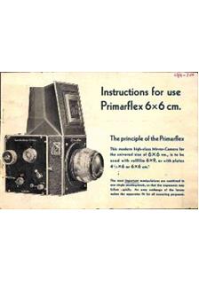 Bentzin Primarflex manual. Camera Instructions.